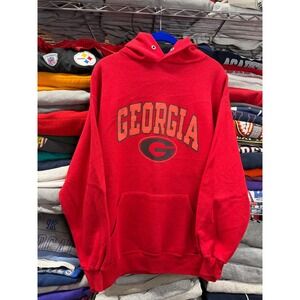 Vintage 90s College Georgia Bulldogs red sweatshirt hoodie essential sportswear
